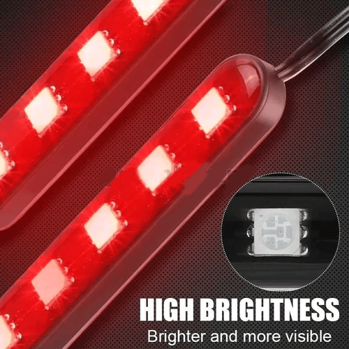 Tira de luces traseras LED rojas flexibles universales para moto de 5" - Imagen 4 de 7