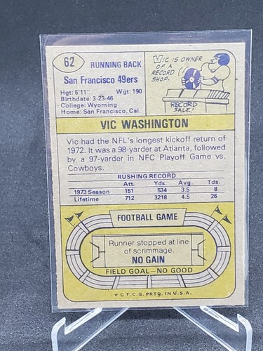 1974 Topps Football - Pick Your Card - Part 1 - Picture 94 of 491