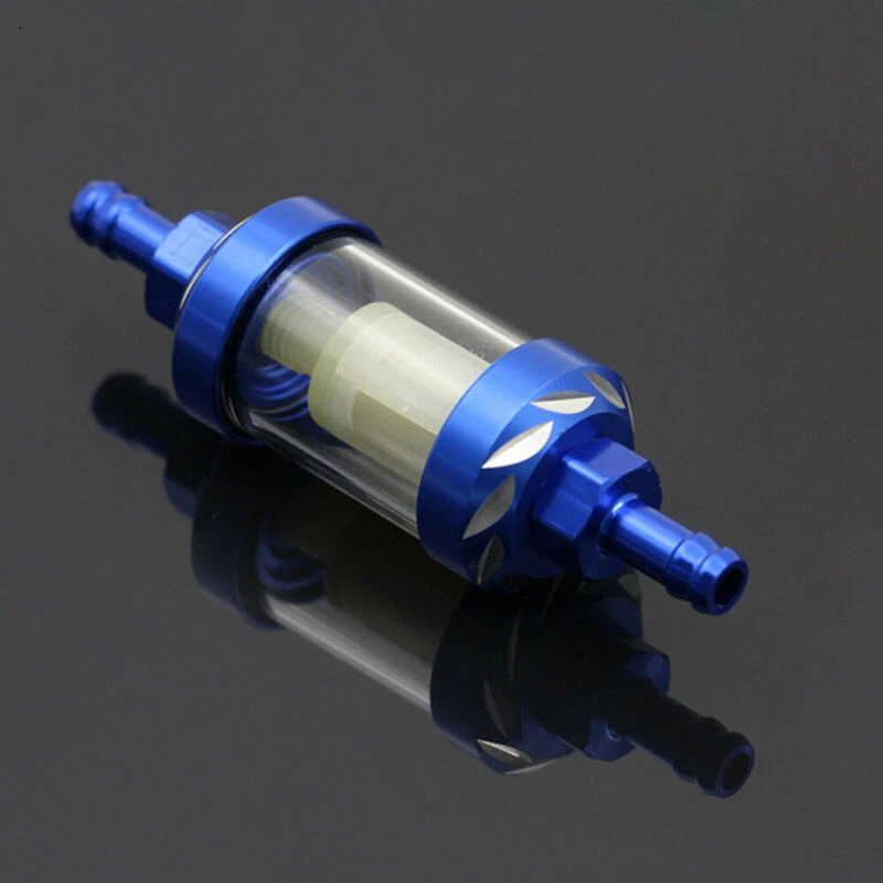 Universal Petrol Inline Fuel Filter Dirt Motorcycle Part Fit 8mm Pipes Red- - Image 4 of 4