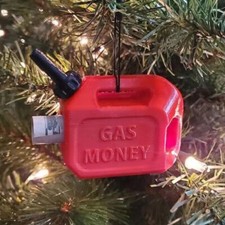 3D Gas Can Ornament Xmas Party Christmas Tree Money Holder Hanging Decoration