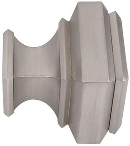 Allen Roth 2 Pack Brushed Nickel Aluminum Curtain Rod Finials Ebay