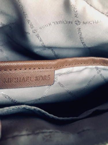 Michael Kors Vanilla Brown Crossbody Gold Tone Embellishment Purse Retail $398 - 第 8/23 張圖片