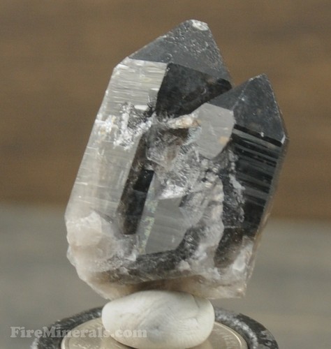 Black Smoky Elestial Quartz CRYSTALS Arkansas Double Terminated Grounding Stones - Picture 75 of 93