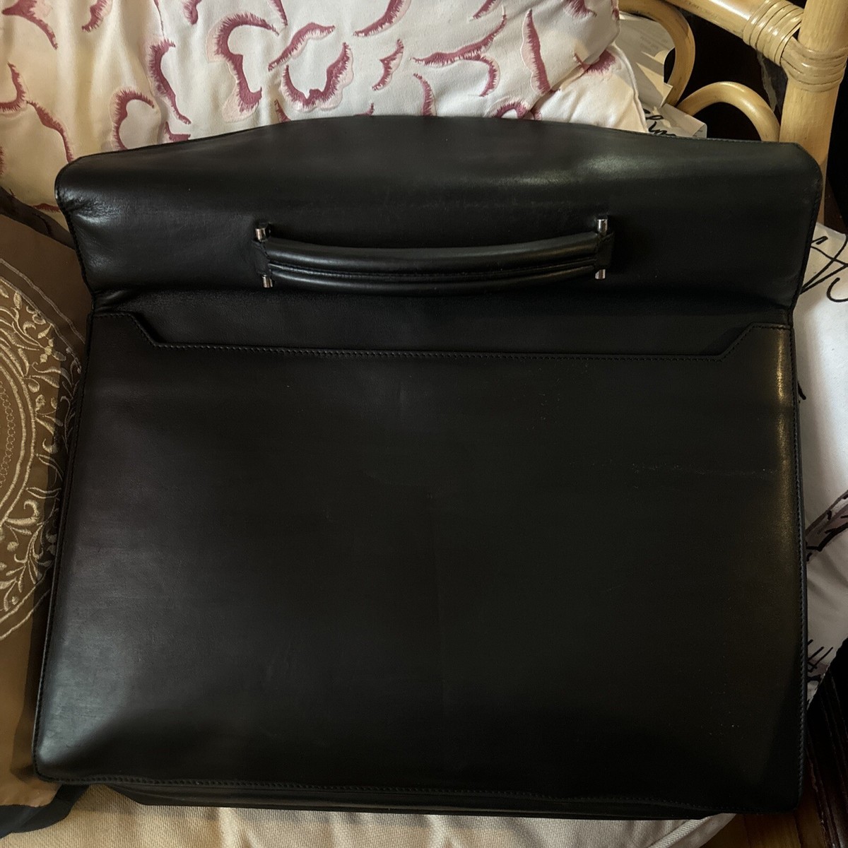LOEWE Business Bag Briefcase A4 Anagram Logo Leather Black LOEWE Business Bag Briefcase A4 Anagram Logo Leather Black