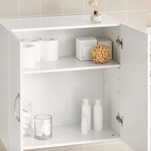 White Wall Cabinet, Bathroom Cabinet, Kitchen Cabinet, Storage Cabinet, Laun... - Picture 6 of 9