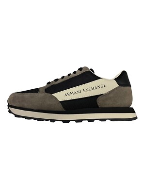 Armani Exchange - Herren Sneaker Materialmix schwarz taupe