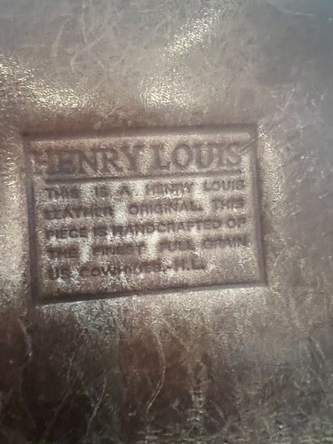 HENRY LOUIS LEATHER HANDCRAFTED FULLGRAIN COWHIDE BRIEFCASE MESSENGER VTG BAG - Picture 6 of 12