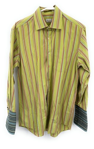 Paul Smith Mens Dress Shirt Size 16.5 42 Multicolor Striped French Cuff Formal