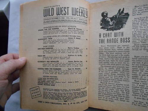 WILD WEST WEEKLY-OCTOBER 11, 1941~WESTERN PULP~STREET & SMITH - Picture 4 of 4