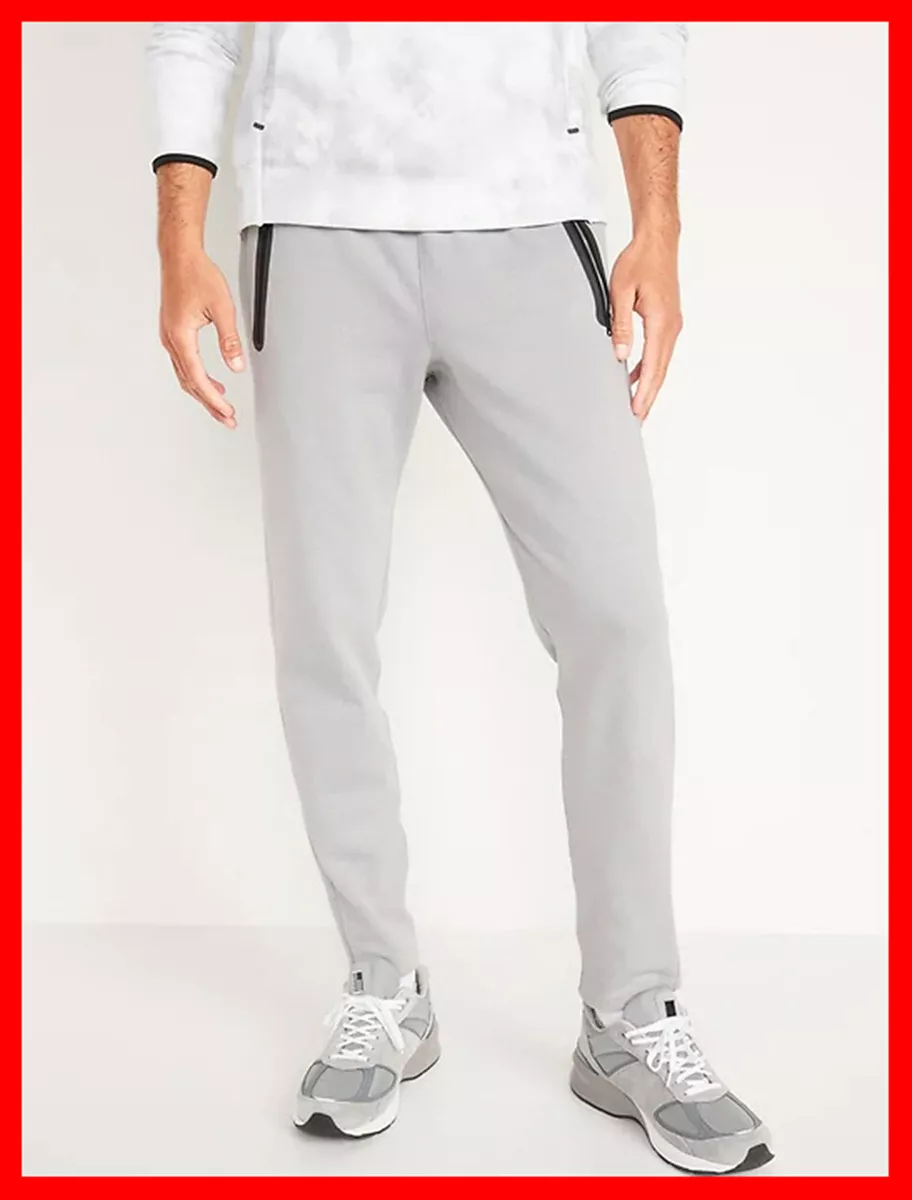 NWT Old Navy Dynamic Fleece Tapered Sweatpants for Men Light Gray