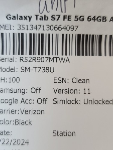 Samsung Galaxy Tab S7 FE SM-T738U, 64 GB, Wi-Fi + 5G, 12,4", grigio, Unlk: IA328 - Foto 12 di 12