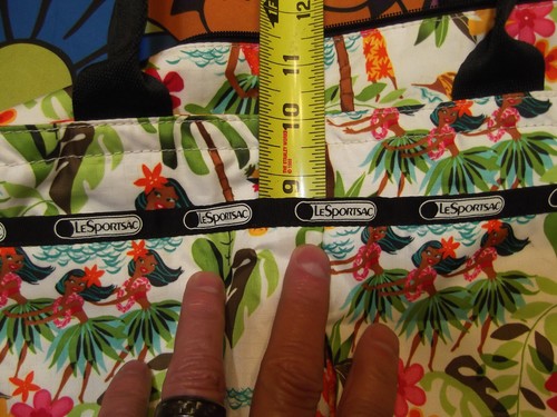 LESPORTSAC Tote Bag Hawiian Style 18.5"in Wide 12.5"in Deep Extra Front Pocket - Picture 14 of 17