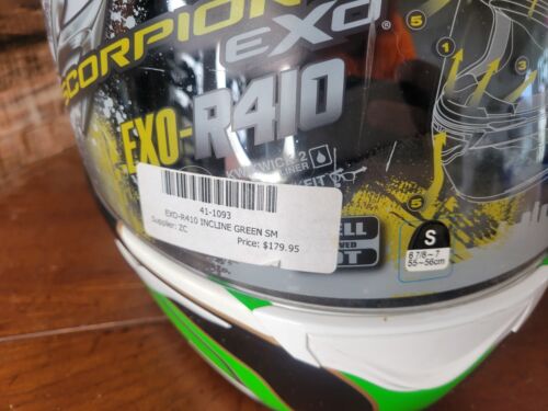 Scorpion EXO-R410 Incline Green 41-1093 Full Face Motorcycle Helmet Adult Small - Bild 3 von 13