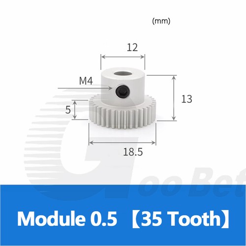 Mod 0.5 Spur Gear Aluminium 20 - 60 Tooth with Hub Pinion Motor Gear Bore 4-12mm - Picture 16 of 19
