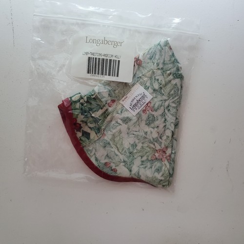 Longaberger 2002 Traditions Basket Liner Christmas Holly Liner for 20048135 New - Picture 3 of 5