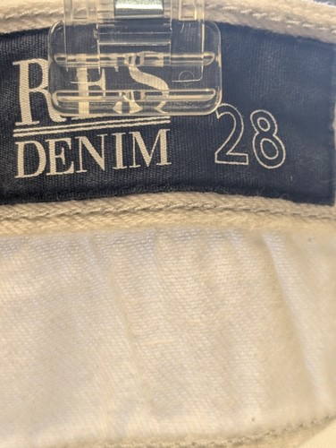 RES DENIM Womens Jeans Size 28 White Boyfriend Ripped Distressed ROMEO Low Rise - Picture 5 of 7