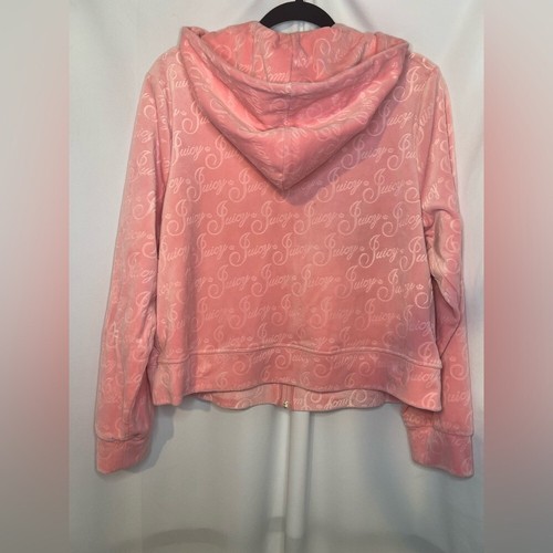 Juicy Couture Women's Light Pink Velour Track Suit Hoodie Pants Y2K Plus Sz 1X - Picture 8 of 11