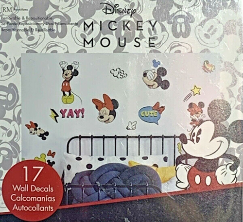 MICKEY MOUSE AND MINNIE 17 Peel & Stick Wall Decals Kids Room Decor Stickers - Picture 6 of 13