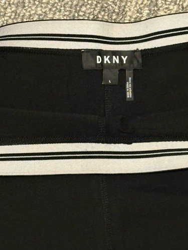 DKNY Women’s Large Black Capri Length Leggings New Without Tags - Picture 3 of 4