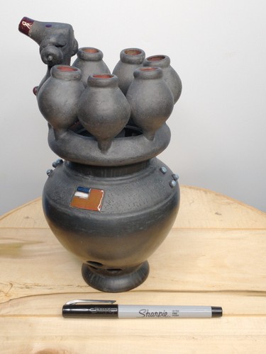 Folk Art Greek Kernos Vessel Vtg Ceramic Offering Ritual Pottery Antique Art - Picture 14 of 22