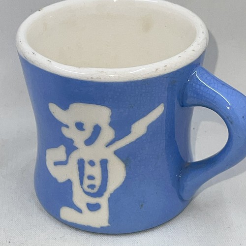 Camafeo Ware Harker Años 40 Elefante Soldado Taza Plato Niños Cerámica Camafeoware Azul - Imagen 6 de 11