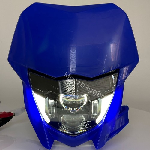 For Yamaha WR450F WR250F 2021-24 LED Headlight DRL Hi/Lo Beam with Blue Fairing - Picture 6 of 10
