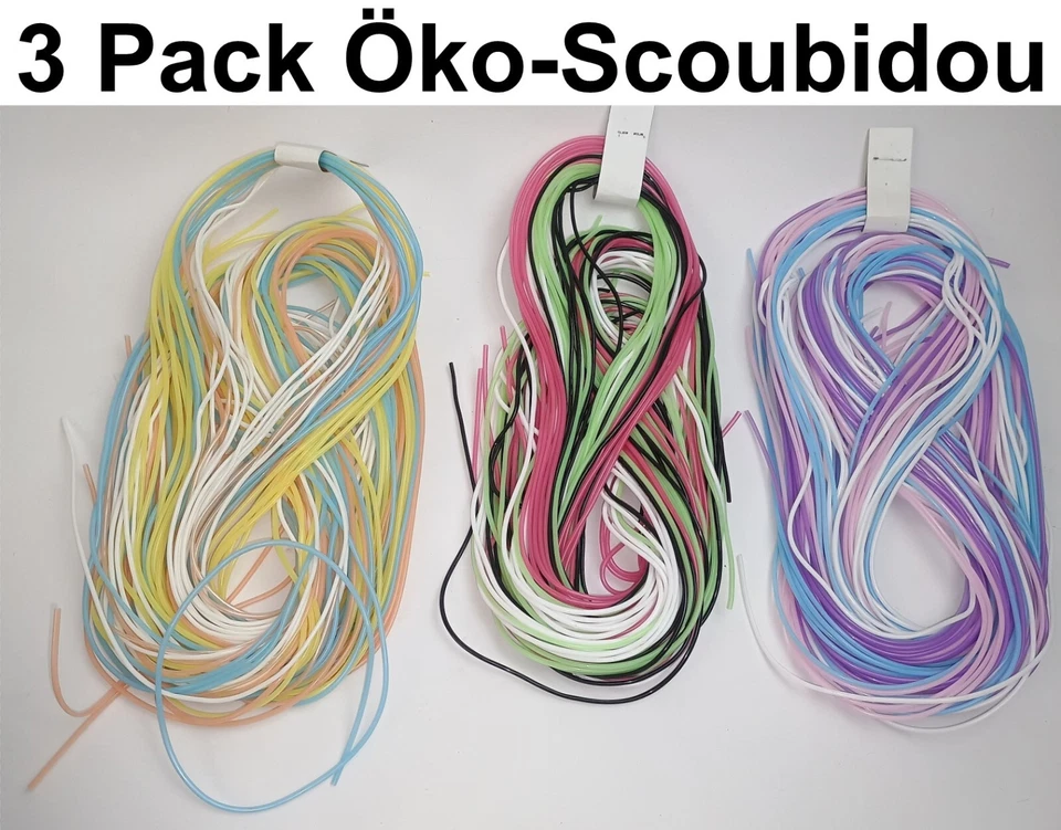 KÖGLER 3x Öko-Scoubidou Bänder 120m Modellbau Basteln Flechtschnüre Scubidou Skubidou