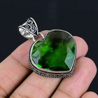 Peridot Gemstone Handmade Silver Jewelry Pendant 2 Inch