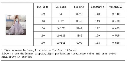 Long Prom Gowns Dresses for Girls Party Clothing Kids Formal Dress for Wedding - Picture 17 of 34