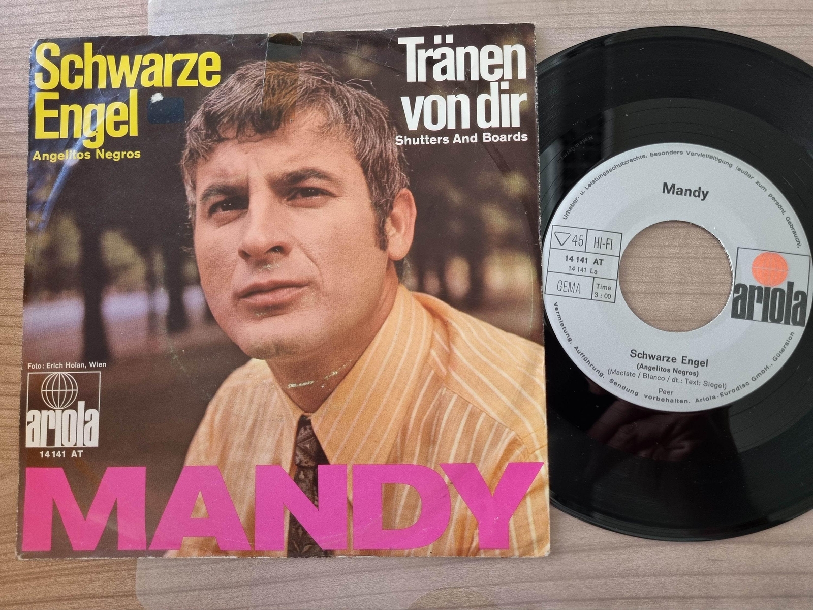 7"" Single Mandy - Schwarze Engel Vinyl Germany