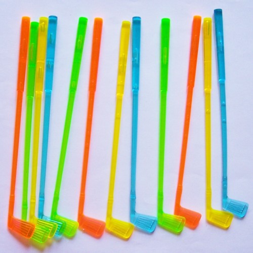Lot of 30 Golf Club Stirrers Swizzle Sticks 6” Party Bar fun Drink Beach - 第 1/8 張圖片
