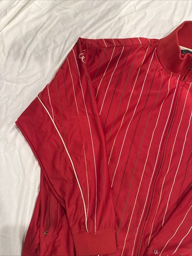 Coogi Men’s Jacket Size 4XL Striped Red Embroidered Vintage 90s RARE - Picture 3 of 23