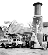 ROAR with GILMORE  BLU-GREEN GAS   SERVICE GAS STATION  5x7 REPRINT