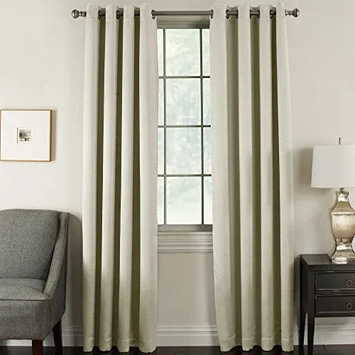 Ivory Curtin 95-Inch Grommet Top Room Darkening Window Curtain Panel in Ivory