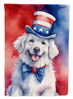 Kuvasz Patriotic American Flag Garden Size Dac5745Gf