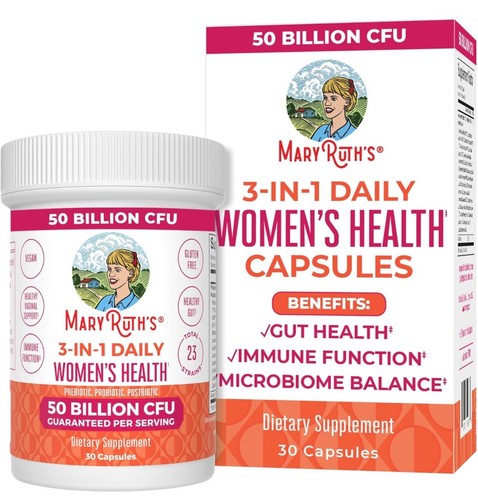 MaryRuth Organics 3-in-1 tägliche Gesundheit Probiotika für Frauen 30 CT
