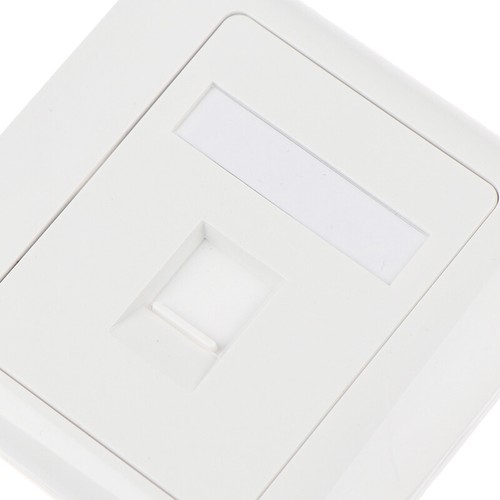86 Type Single Port RJ45 Wall Flat Face Plate Ethernet Network Socket Panel TX