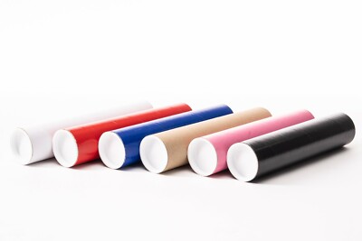 Farbige kräftige Karton Poströhren A4 A3 A2 A1 mit Kunststoff Endkappen