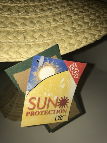 D&Y Floppy Paper Straw Sunhat Natural Sun Protect UPF 50 New Crushable O/S - Picture 4 of 10