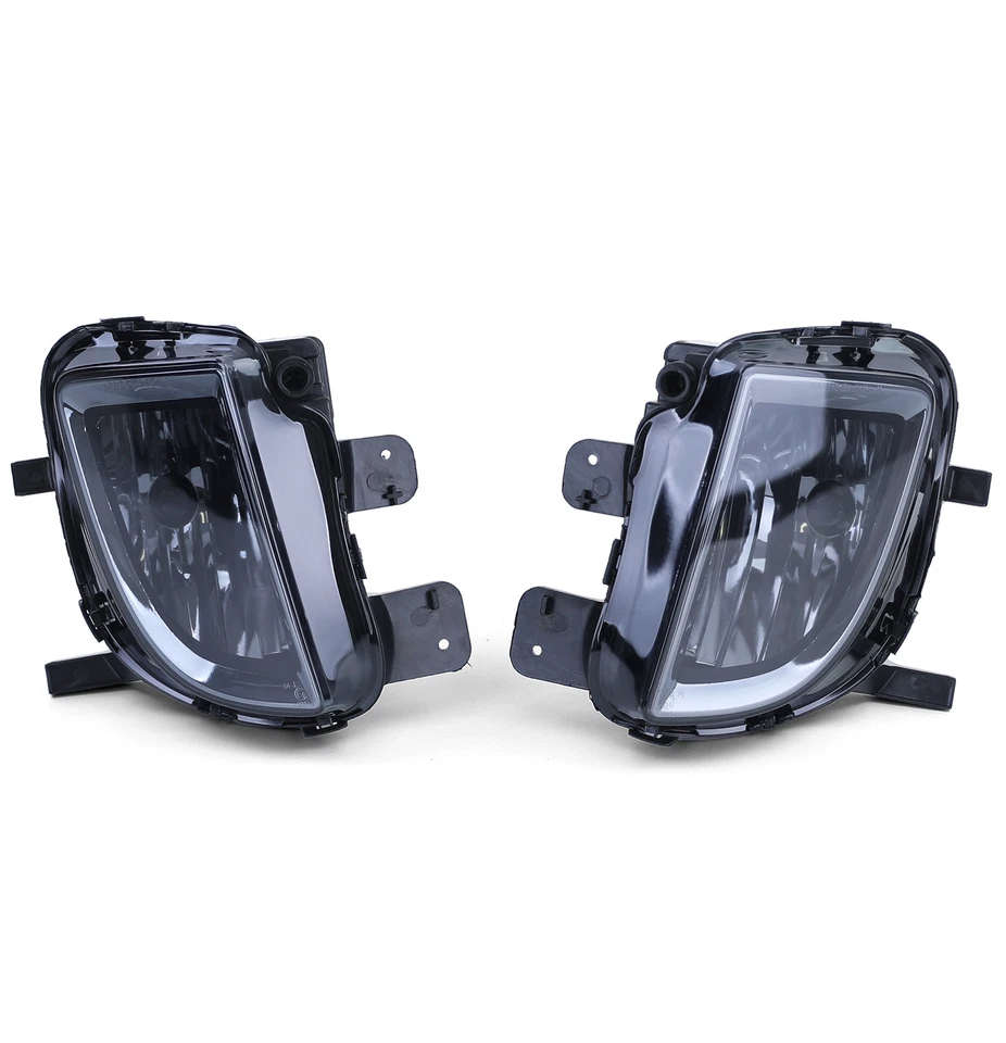 Phare Anti-Brouillard Transparent Noir Fumé Pour VW Golf VI 6 GTI GTD 08-11 - Photo 4/4