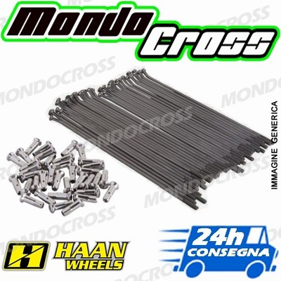 Kit 10 Strahlen Ebike Verstärkt Edelstahl 2.5x165mm Chrom Mit Nipples 3056