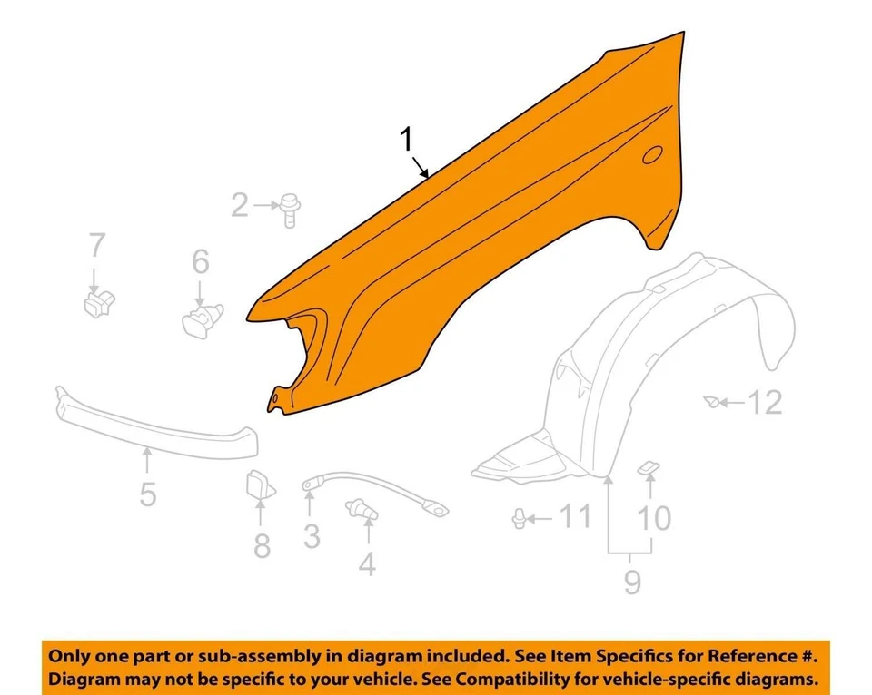 Driver Fender EI4GP Subaru Forester 1998-2002 - Imagem 3 de 4
