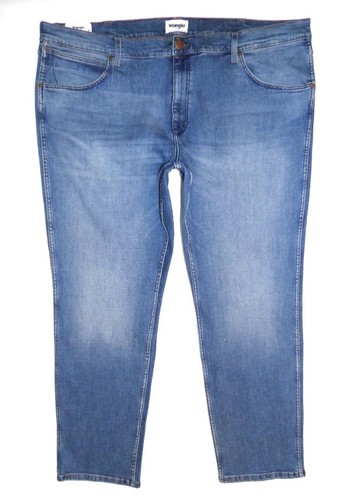 WRANGLER - Pantalones de mezclilla para hombre NUEVO Greensboro 803 regular calce recto 46" W X 34" L azul - Imagen 2 de 6
