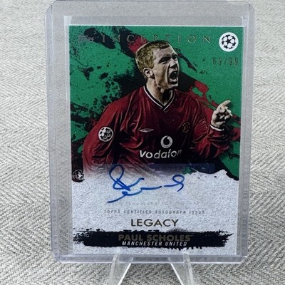 Paul Scholes 2021 Topps Inception Legacy Green Auto /99 Manchester United