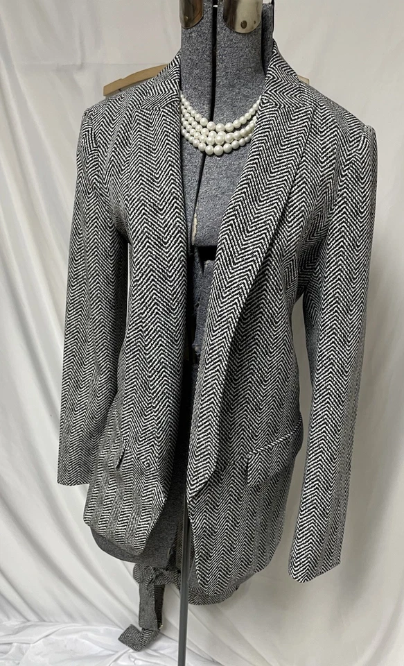 NUEVO Traje Pantalón Casa Blanca Mercado Negro Talla 8 Conjunto de Dos Piezas Cinturón WHBM Fácil Cuidado Foto 3 de 4