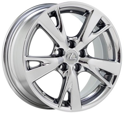 18x8.5'' Lexus IS250 IS350 Bright Chrome wheel Factory OEM 74217 single EXCHANGE