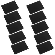 10 Pcs Black Aluminum Alloy Stamping Blanks 12.00 X 8.00 Cm Rectangle Tags