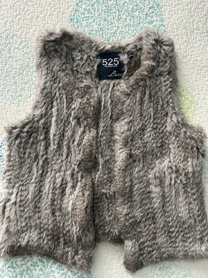 525 America Luxe Rabbit Fur Vest Size XS
