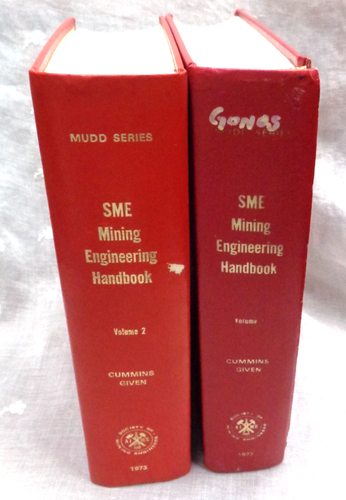 SME MINING ENGINEERING HANDBOOK Volume 1 & 2 ~ Cummins / Given ~ 1973 HC Set/2 - Imagen 4 de 15