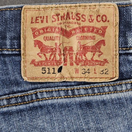 Levis 34x32 511 Distressed Blue Jeans - Picture 13 of 14